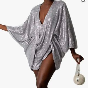 Silver Sequin Birthday Dress